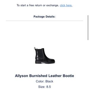 Ralph Lauren Black Leather Bootie